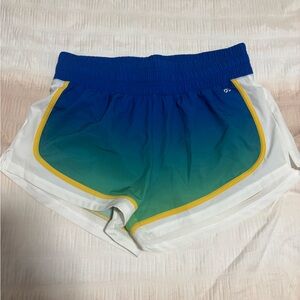 DSG Blue and Green Gradient Women's Athletic Shorts